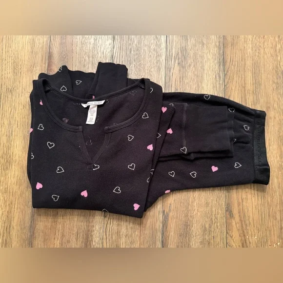Victoria’s Secret Heart Pajamas S Small Valentines Day - Picture 7 of 14
